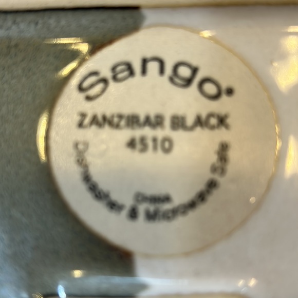 Sango Zanzibar Black Square Ceramic Plate - Picture 3 of 4